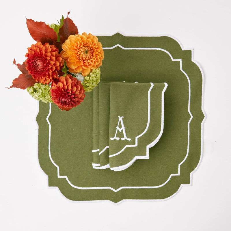 Edie Moss Green Napkins (Set of 4) - Mrs. Alice