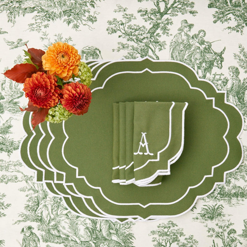 Edie Moss Green Napkins (Set of 4) - Mrs. Alice