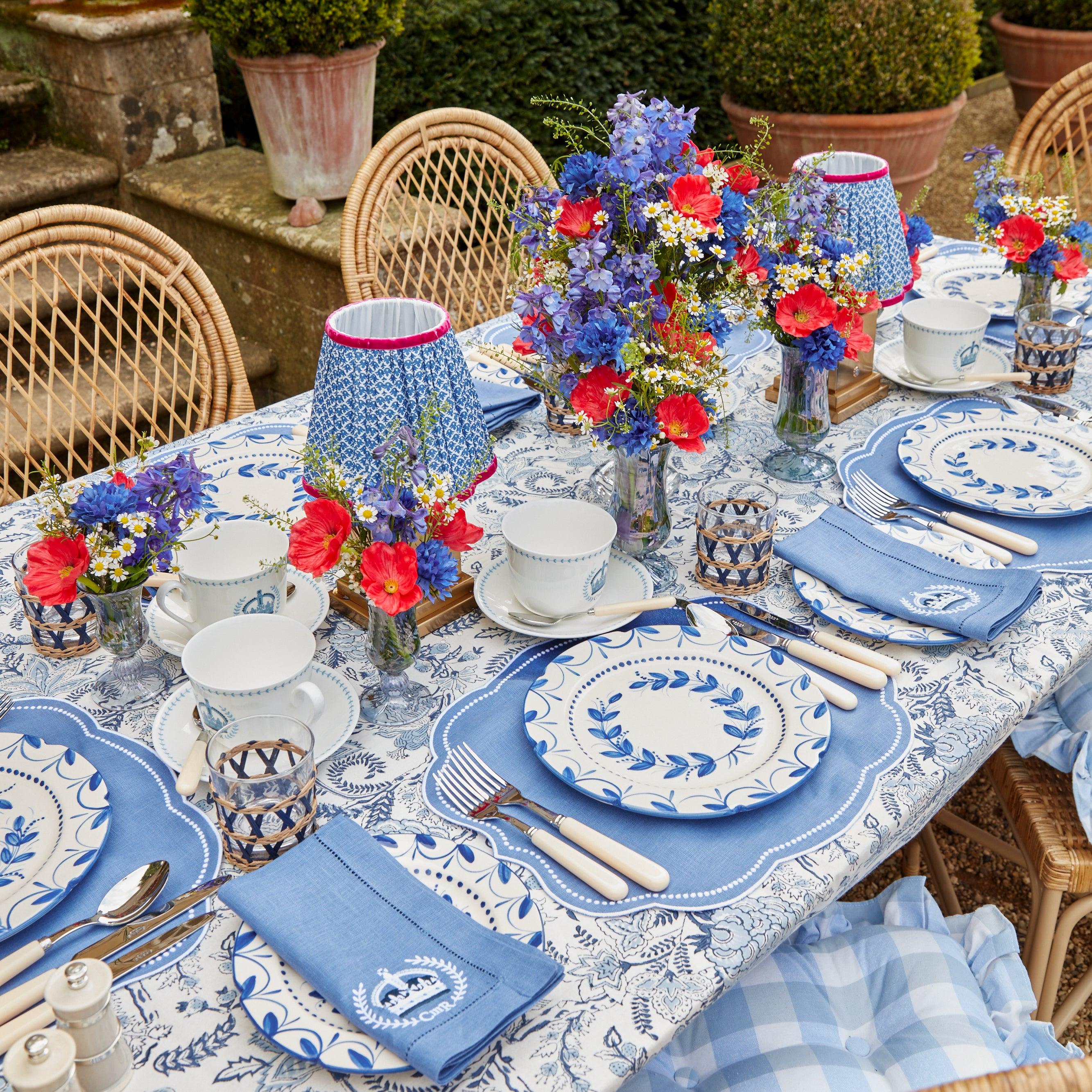 Eloise Blue Placemats & Coronation Napkins (Set of 4) - Mrs. Alice
