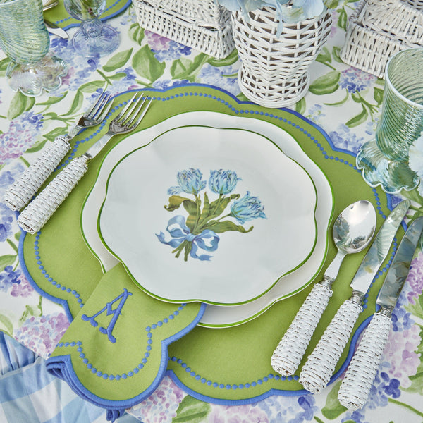 Eloise Green and Blue Placemats & Napkins (Set of 4) - Mrs. Alice