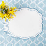 Eloise White & Blue Placemats (Set of 4) - Mrs. Alice