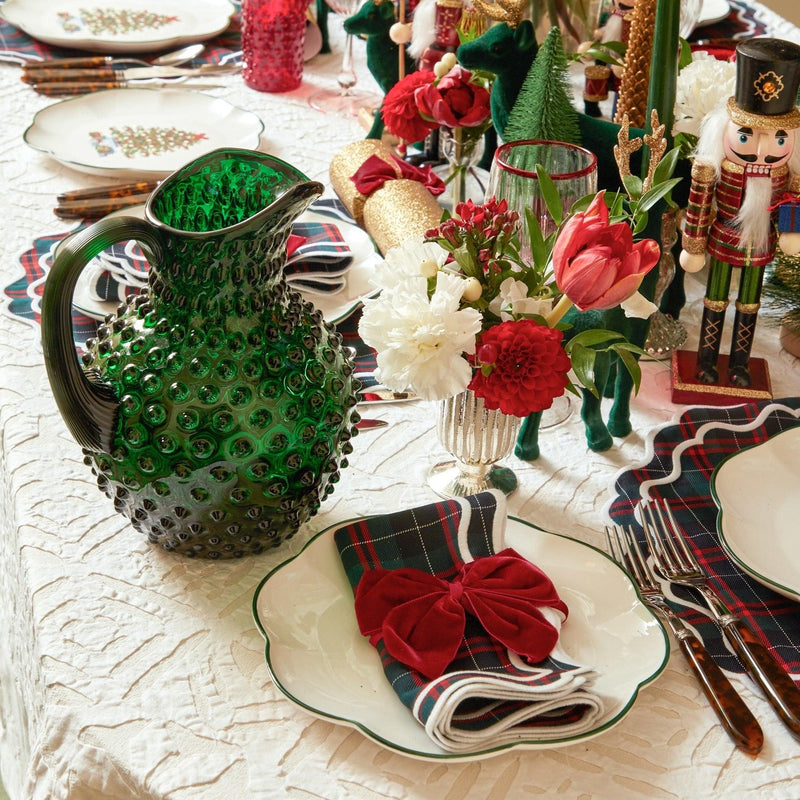 Make each holiday meal a celebration of tradition with the Emerald Green Hobnail Jug, serving your preferred holiday drinks with style and sophistication during your Christmas gatherings.