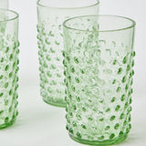 Emerald Hobnail Glasses (Set of 6) - Mrs. Alice