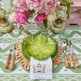Emerald Hobnail Jug with Rose Handle & Glasses (set of 6) - Mrs. Alice