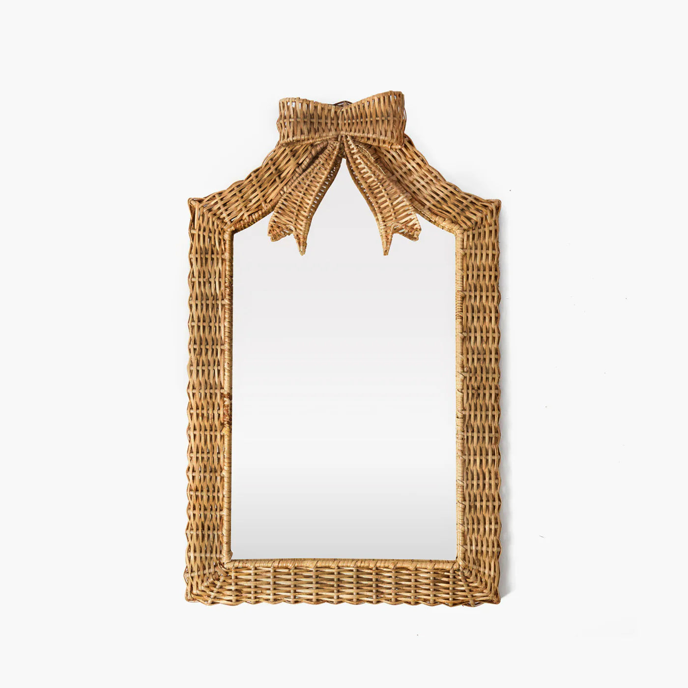 Small Celine Bow Rattan Mirror