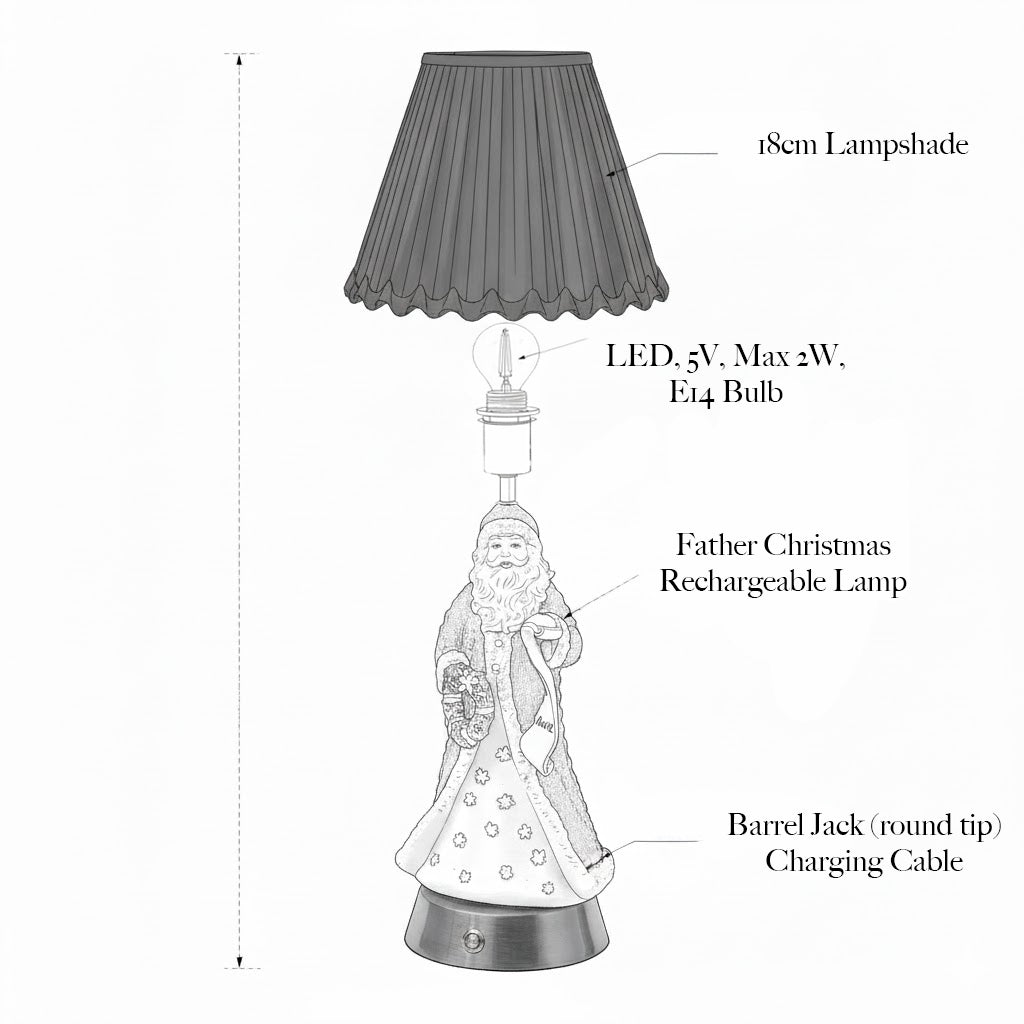 Father Christmas Rechargeable Lamp