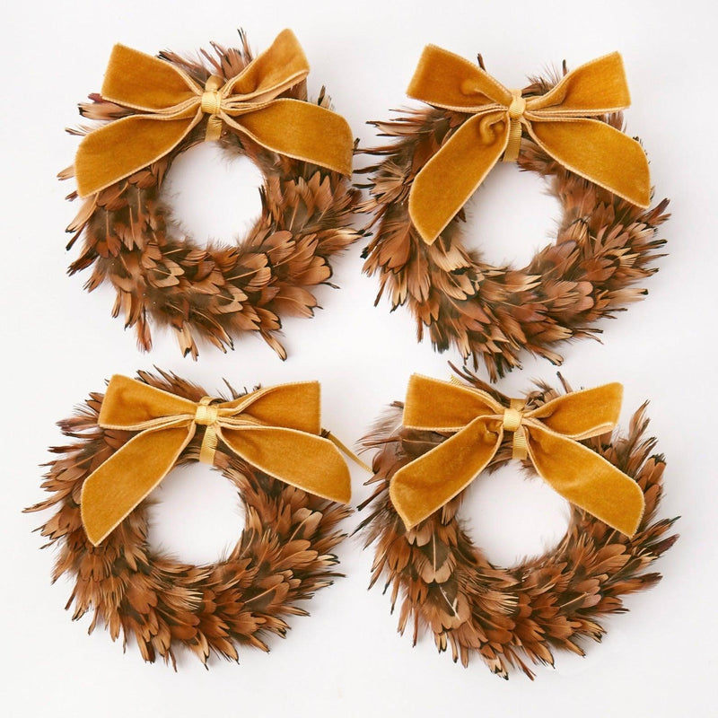 Feather Wreath (Set of 4) - Mrs. Alice