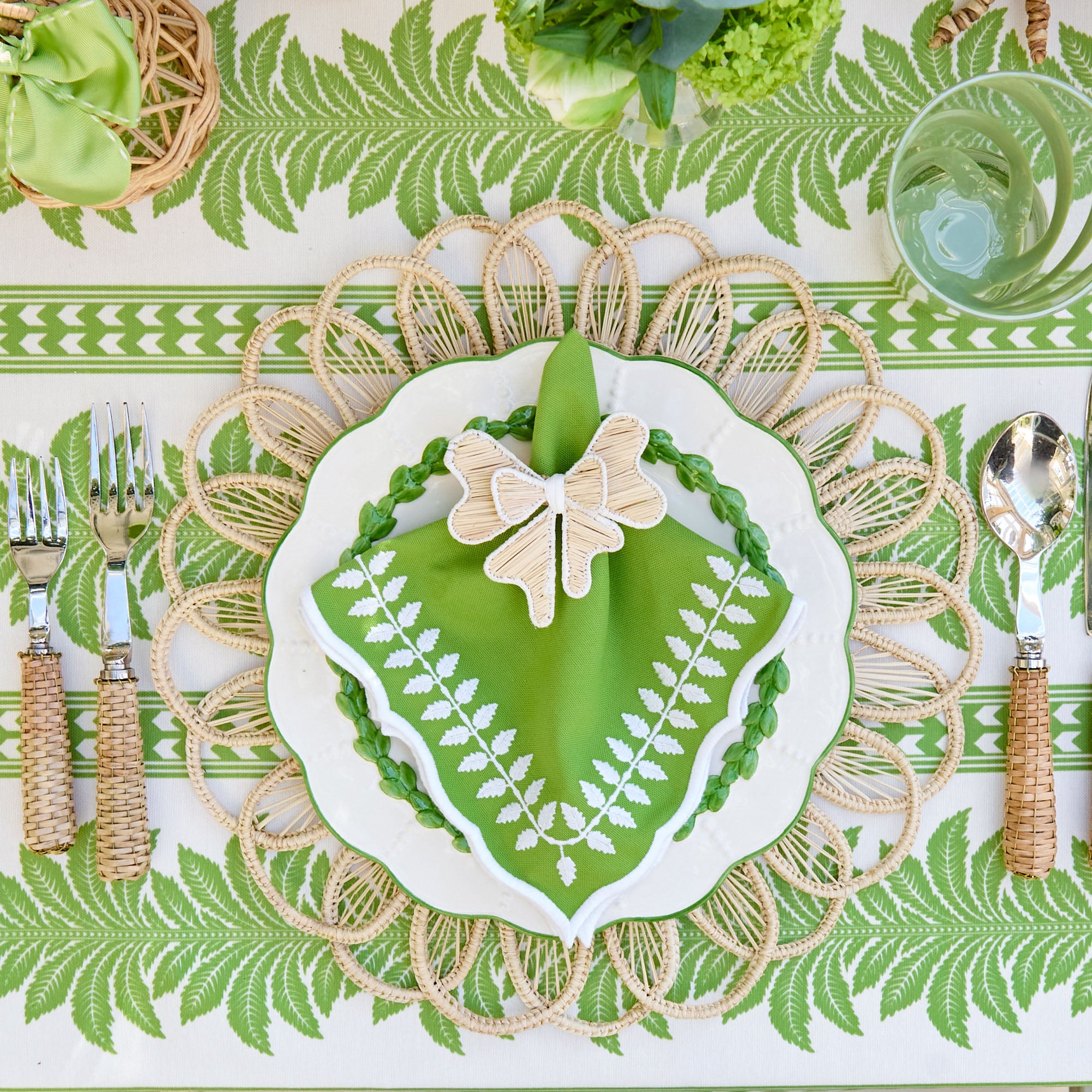 Wicker Napkin Bows (Set of 4)