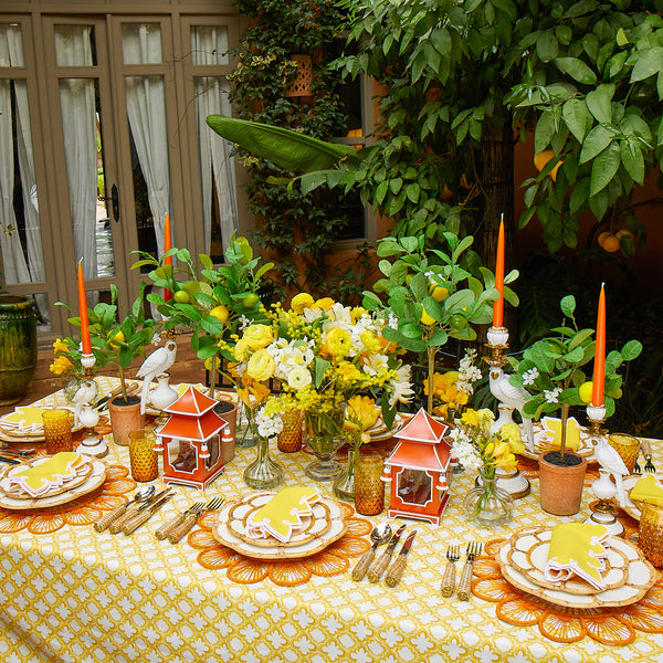 Handmade Orange Candles (Set of 8)
