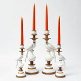 White Parrot Candle Holder (Pair)