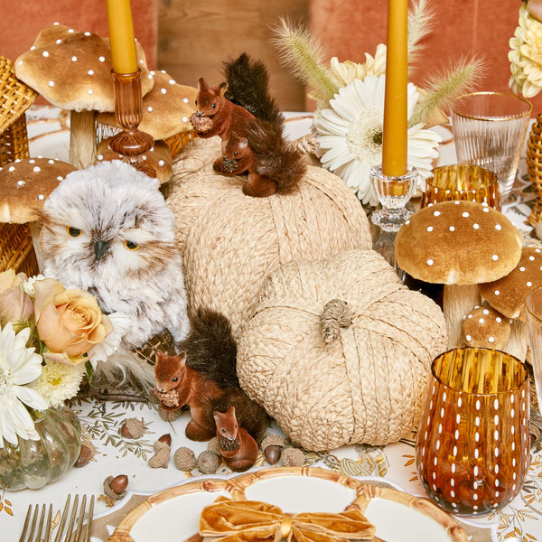 Flocked Baby Squirrels (Set of 4) - Mrs. Alice