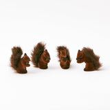 Flocked Baby Squirrels (Set of 4) - Mrs. Alice