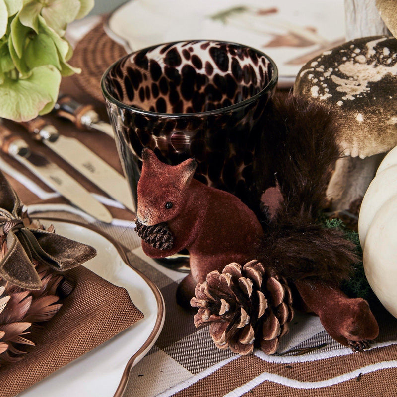 Flocked Daddy Squirrels (Pair) - Mrs. Alice