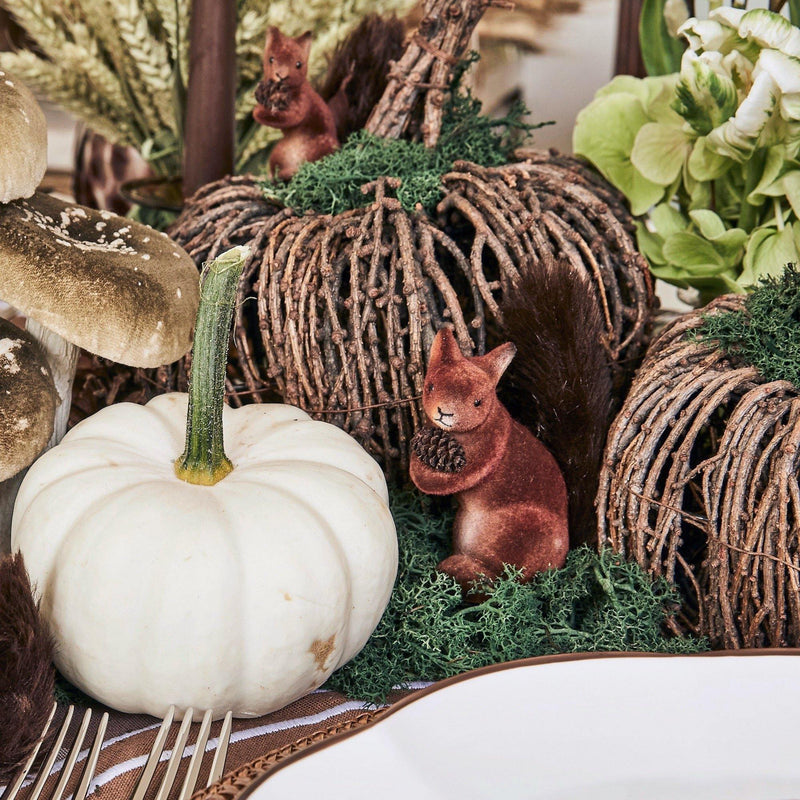 Flocked Squirrel Family - Mrs. Alice