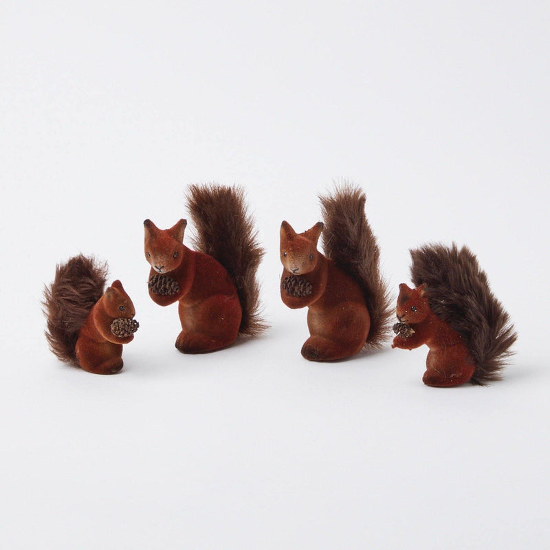 Flocked Squirrel Family - Mrs. Alice
