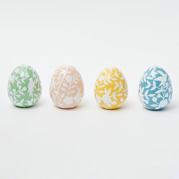Floral Tole Eggs (Set of 4) - Mrs. Alice