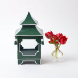 Enhance your ambiance with the classic charm of our Forest Green Pagoda Lantern, designed to bring a touch of elegance to your surroundings.