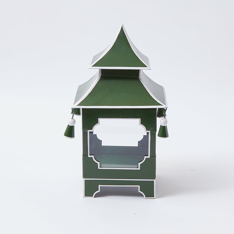 Elevate your decor with our Forest Green Pagoda Lantern - a touch of classic elegance for your home.