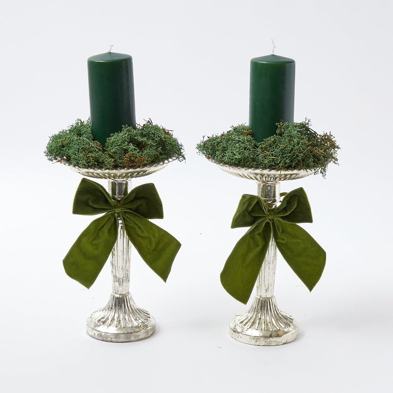 Celebrate the beauty of nature with our Forest Green Pillar Candle Pair, a must-have for any rustic gathering.