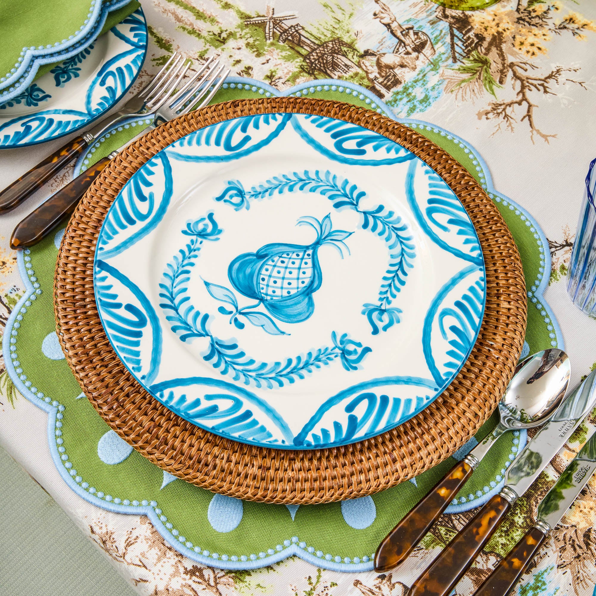 Bettina Green & Blue Placemats (Set of 4)