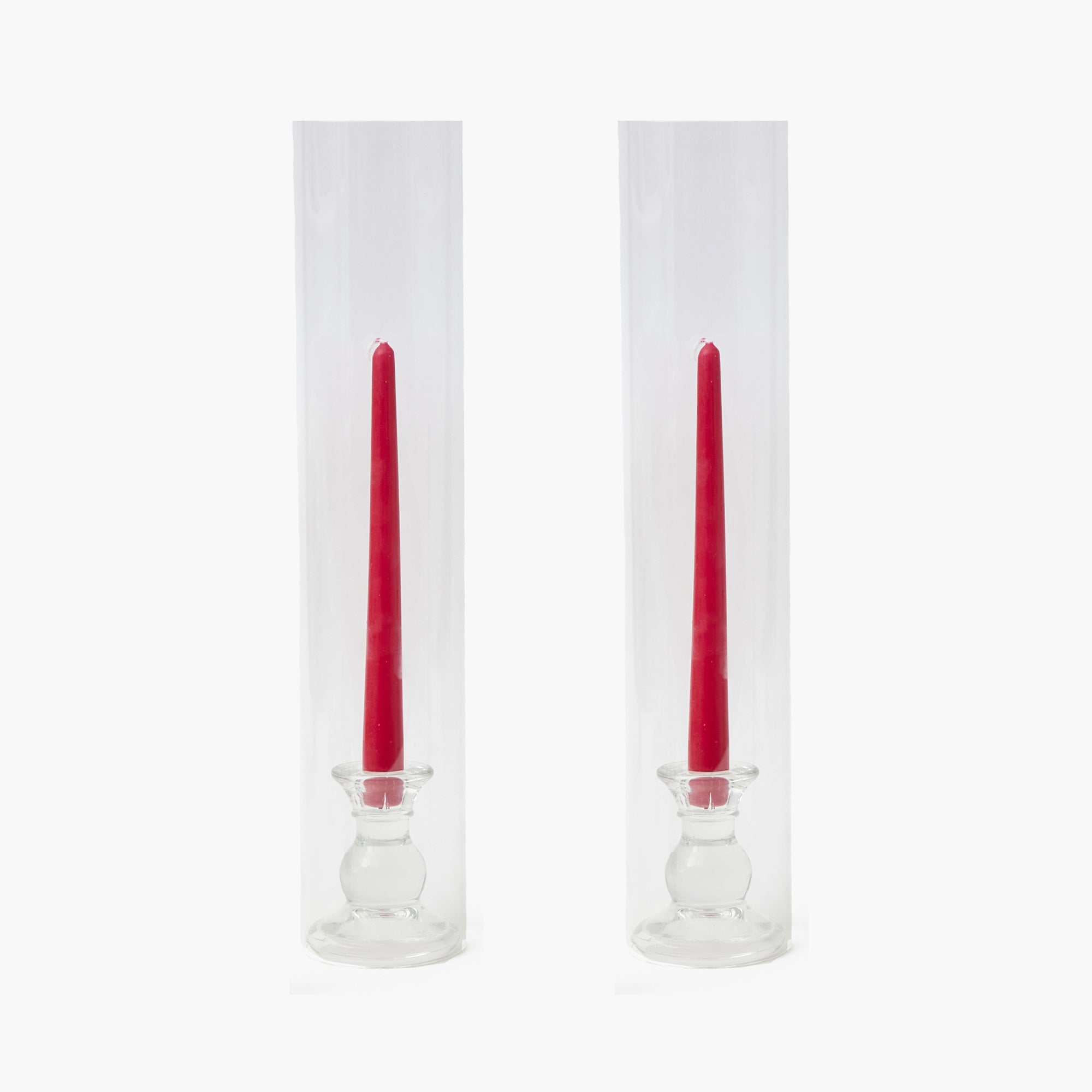 Large Claudia Glass Hurricane Candle Holder (Pair)