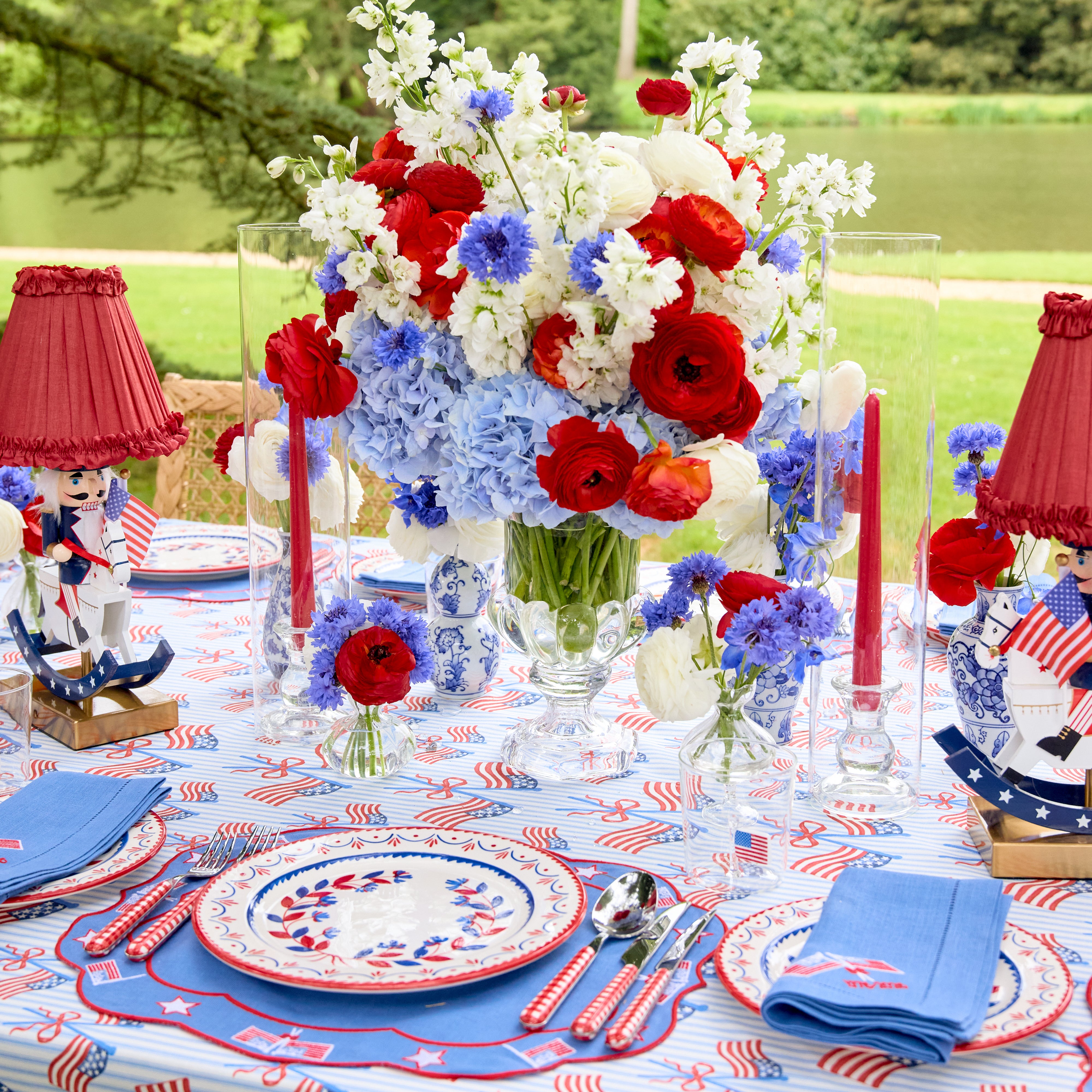 USA Flag Glasses (Set of 4)