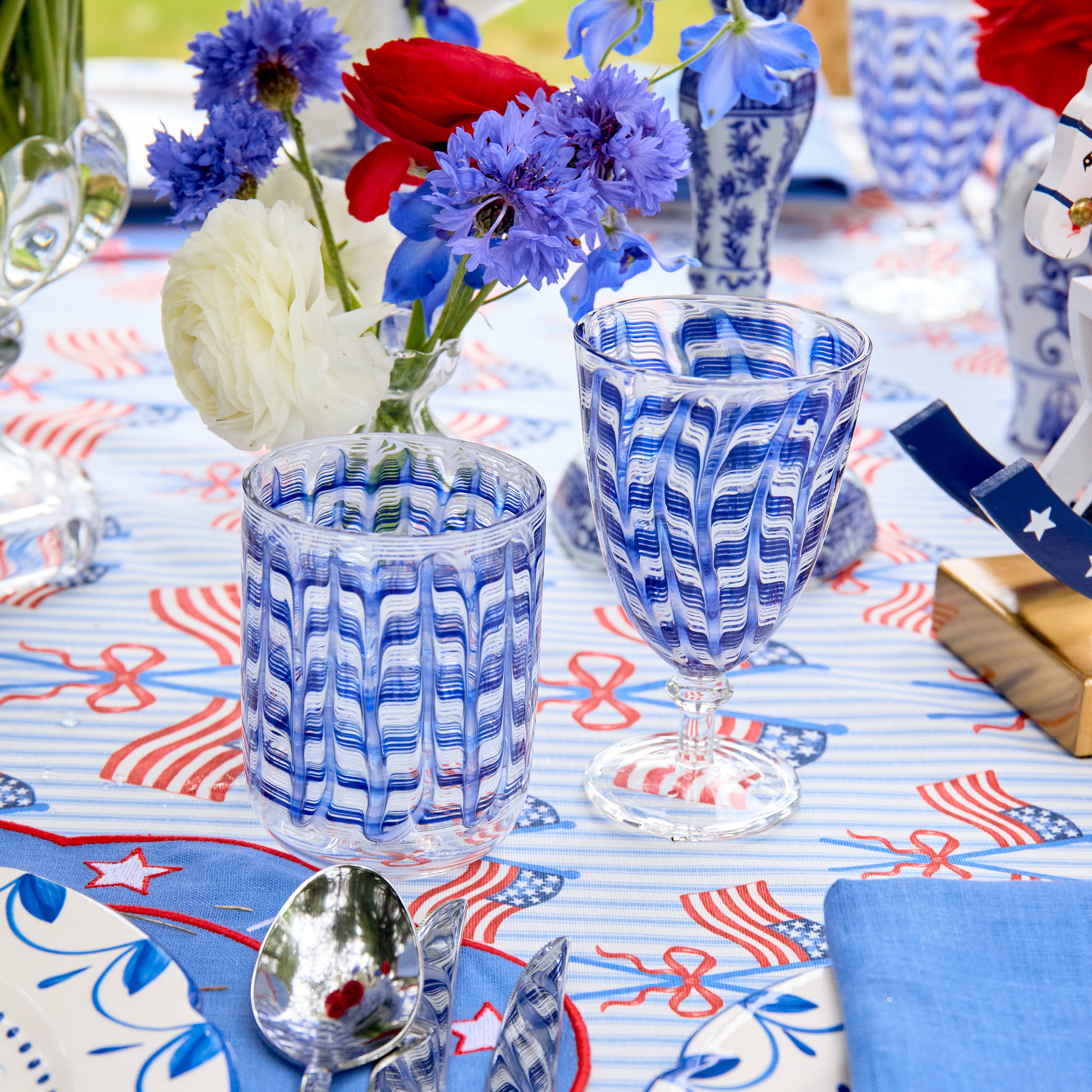 Blue Paloma Wine Glasses (Set of 4)