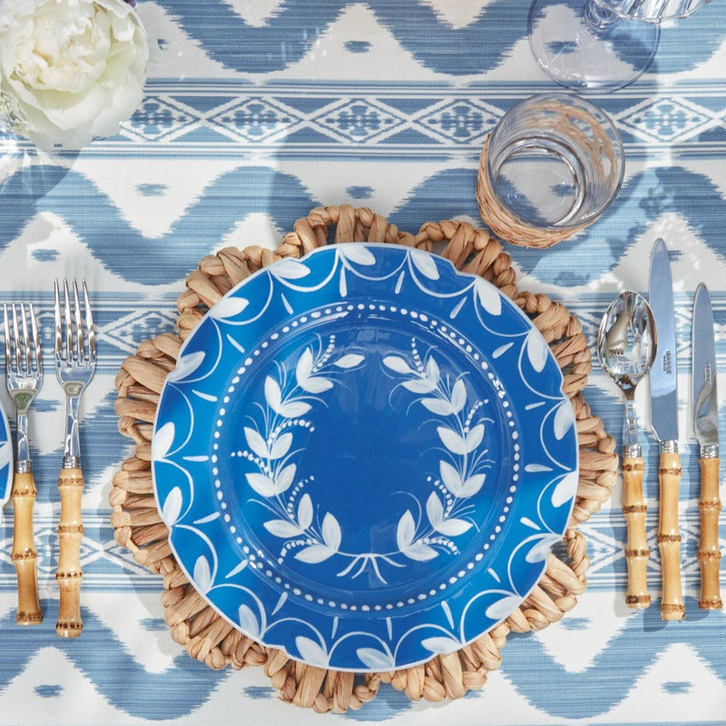 French Blue Garland Dinner Plates (Set of 4) - Mrs. Alice