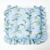 Frilled Lily of the Valley Seat Pad Cushion (Set of 4) - Mrs. Alice