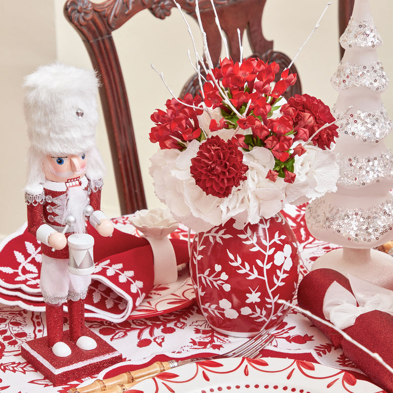 Enhance your Christmas celebrations with the classic charm of our Red Glitter Nutcracker Trio, designed to bring festive spirit to your space.