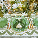 Add a touch of classic style to your dining gatherings with the White & Gold Laurel Placemats & Napkins, perfect for creating a coordinated and inviting table decor.