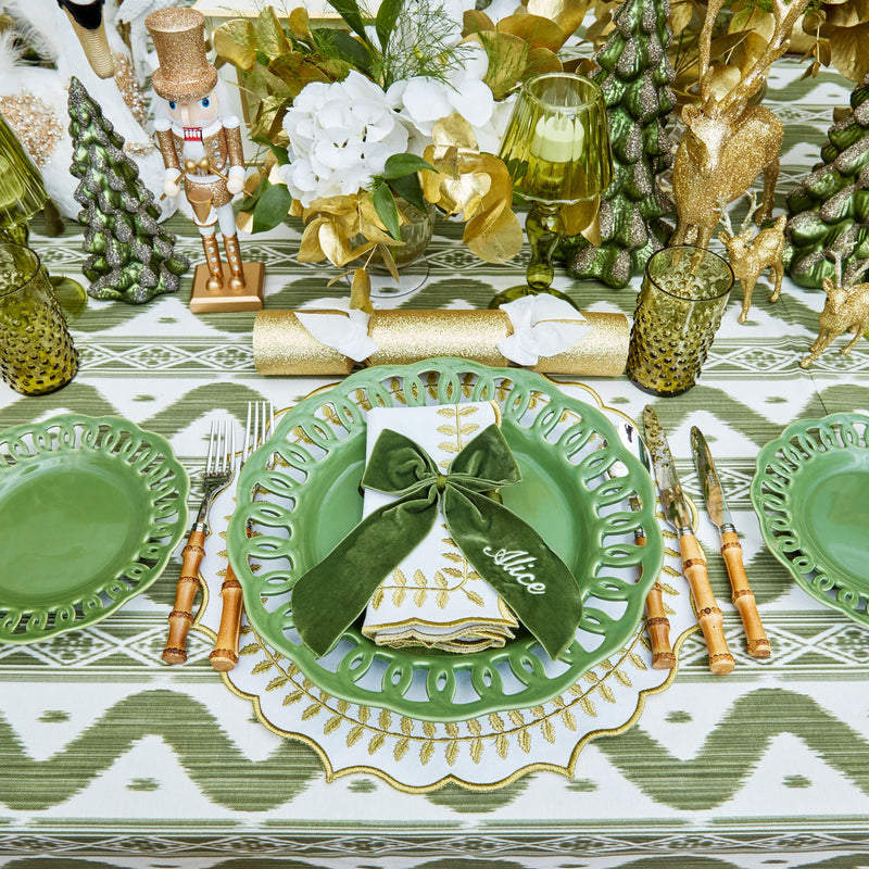 Fleur Green & Gold Napkins (Set of 4) – Mrs. Alice