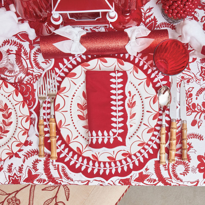 Enhance your table setting with the rich color and timeless pattern of these napkins.