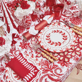 Elizabeth Red Garland Dinner Plates are the perfect choice for celebrating the season.