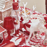 Upgrade your holiday decor with the Red Glitter Nutcracker Trio - the epitome of glittering and traditional design.