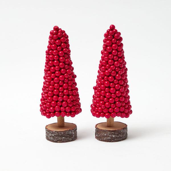 Enhance your holiday decor with the Red Berry Tree Pair, a delightful and vibrant duo that brings a pop of festive color to your space.
