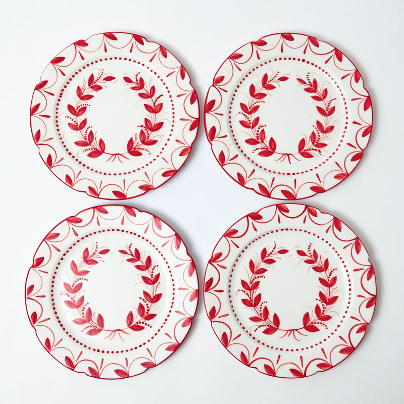 Enhance your holiday table décor with Elizabeth Red Garland Starter Plates.
