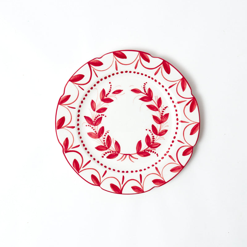 Brighten your Christmas table with the festive presence of the Elizabeth Red Garland Starter Plate, perfect for creating an inviting and elegant atmosphere that radiates the magic of the season.