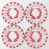 Create a memorable holiday experience with Elizabeth Red Garland Dinner Plates.