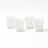 Celebrate the art of glassware with our set of 4 Dappled White Water Glasses, a must-have for any gathering.