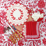 Make your holiday meals extra special with the timeless design of Elizabeth Red Garland Dinner Plates.