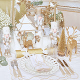 Gold Embroidered Bow Napkins (Set of 4) - Mrs. Alice