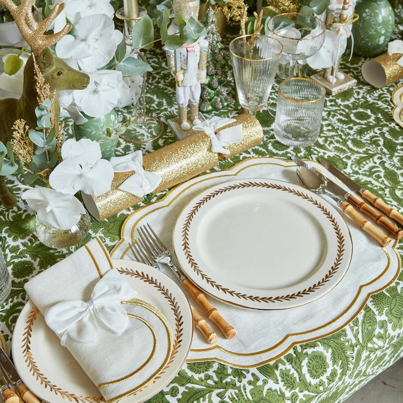 Gold Garland Dinner Plate - Mrs. Alice