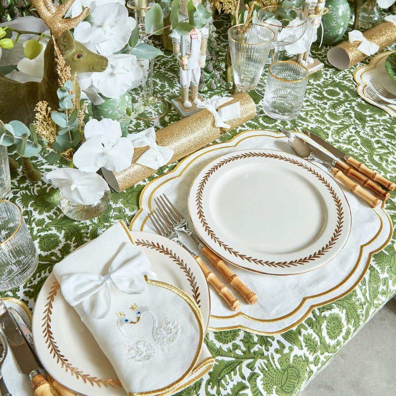 Gold Garland Dinner Plates (Set of 4) - Mrs. Alice