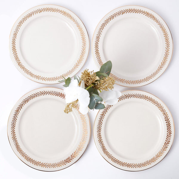 Gold Garland Dinner Plates (Set of 4) - Mrs. Alice