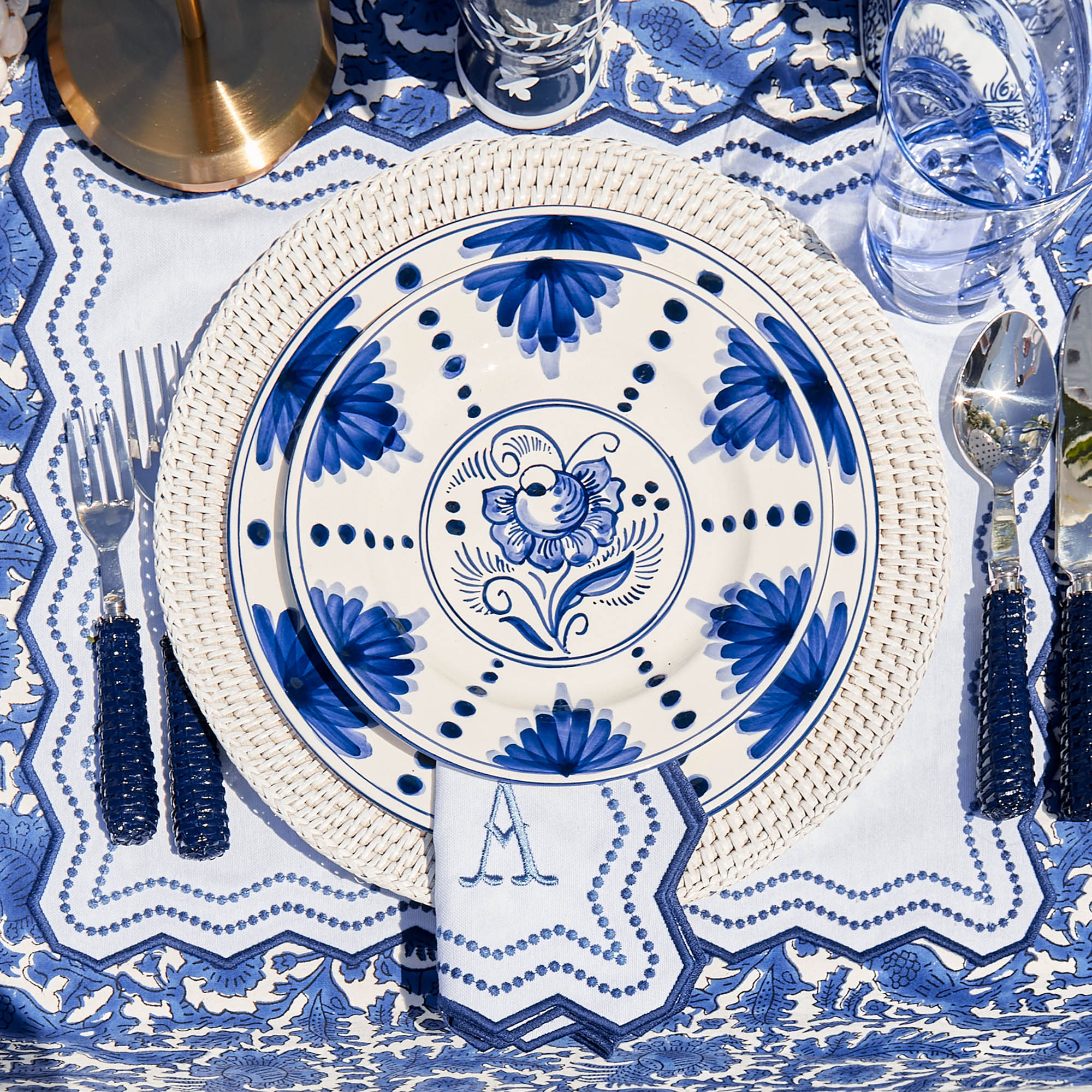 Aazon | Chargeit By Jay Square 13-Inch Rattan Plates, Set Of 4 By Jay