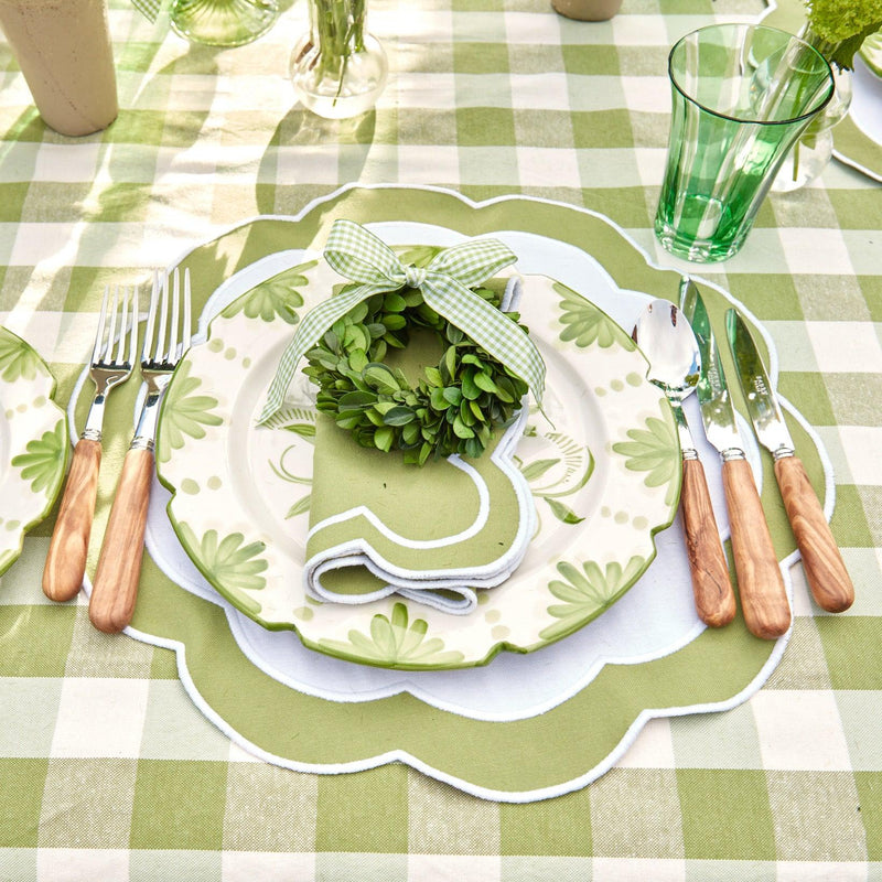 Green Appliqué Napkins (Set of 4) - Mrs. Alice