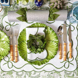 Green Embroidered Bow Napkins (Set of 4) - Mrs. Alice