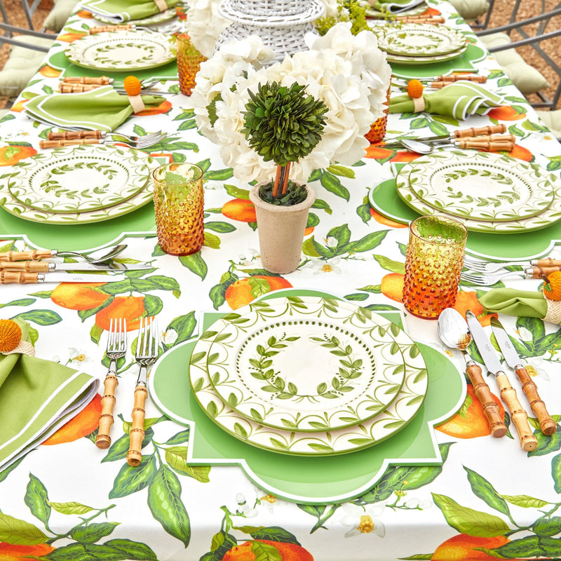 Green Garland Dinner Plates (Set of 4) - Mrs. Alice