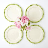Green Geometric Bamboo Starter Plate (Set of 4) - Mrs. Alice